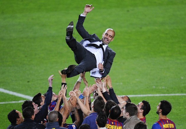 Guardiola stepped down after leading Barcelona to victory in the UEFA Champions League twice.