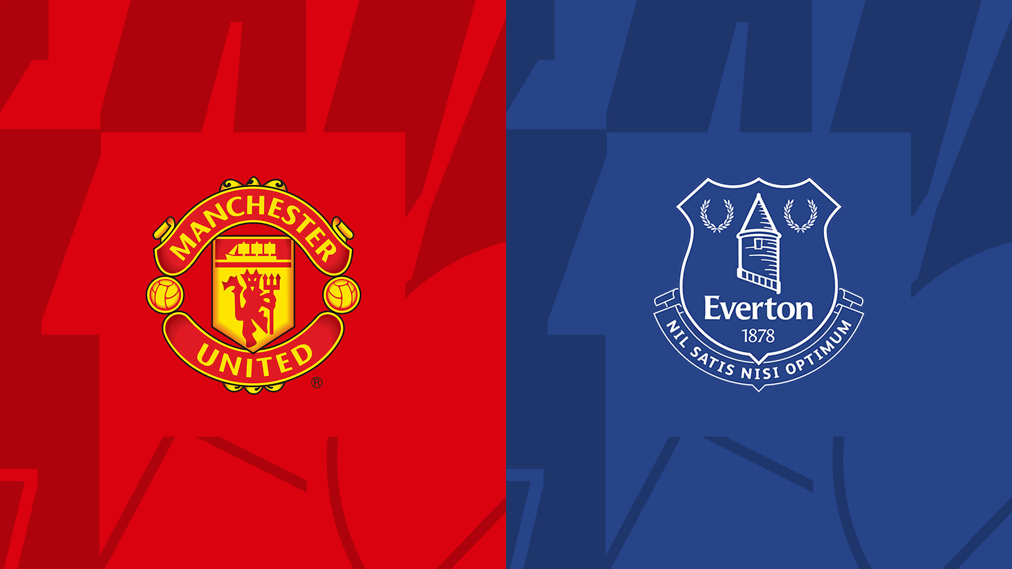 A graphic of manchester united and everton